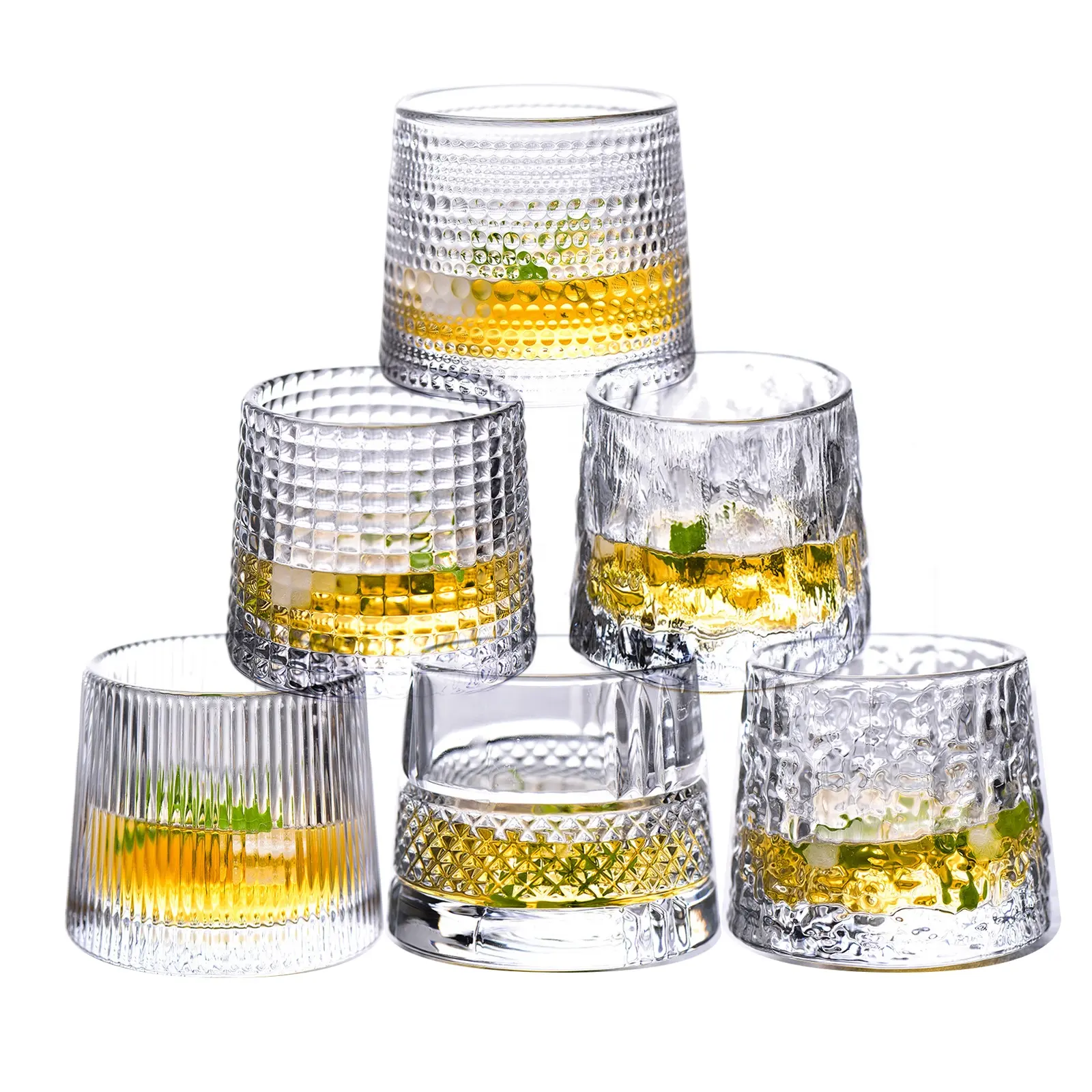 2021 High Quality Tilting Whiskey Glasses Drinking Glasses Rock Whisky Glasses Cup Whiskey Glass