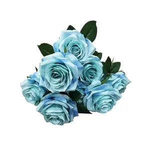 Оптовая продажа, высококачественные искусственные розы, букет для свадебных украшений и свадебных цветов для невесты