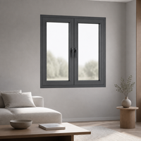 Fenêtre à battant en aluminium à isolation thermique, double vitrage isolant, à économie d'énergie, pour maison, villa, projet