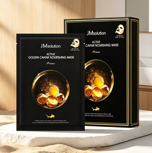 Mascarilla Facial Nutritiva de Vitamina C con Caviar Dorado JMsolution Hecha en Corea, Paquete Jumbo para Todo Tipo de Piel - Product Image 1