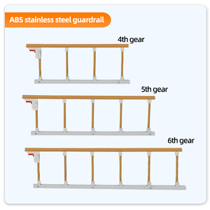 Боковые направляющие для больничной койки, из алюминиевого сплава, 4, 5, 6 секций, регулируемые рейки для безопасности пациентов, аксессуары для медицинской кровати, оптовая продажа - Product Image 6