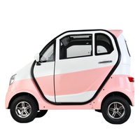 Nouveau scooter électrique LEO à quatre roues, mini véhicule électrique fermé avec 3 sièges, lumières LED, autonomie jusqu'à 100 km, pour personnes âgées