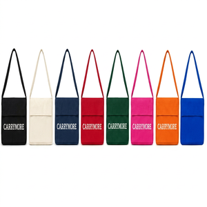 Bolsa de Hombro de Muselina de Algodón de Color Personalizado, Promocional, con Logotipo Personalizado, Bolsa Especial - Product Image 1