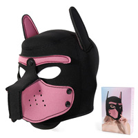 Convient pour la danse de boîte de nuit masque en cuir accessoires de flirt mâle et femelle formation jeu de rôle chien tête cagoule