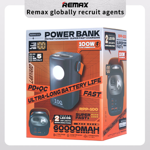 Banco de Energía Portátil Gutitan Serie RPP-100 100W+22.5W PD+QC con Luz, 60000mAh, Carga Rápida para Laptops, RPP-100, Logotipo OEM - Product Image 4