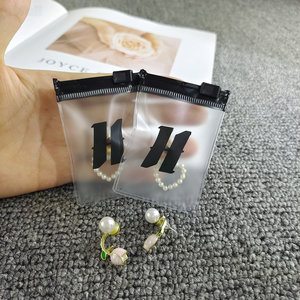 Custom Logo Design Reusable PVC <b>Plastic</b> Jewelry Ring Packaging <b>Zipper</b> <b>Bag</b> - Product Image 1