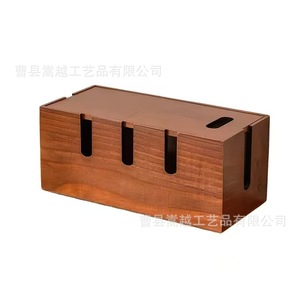 Wooden Storage <b>Box</b> 30.5x14x13cm Cable Organizer For <b>Router</b> Phone Charging Home Use - Product Image 2
