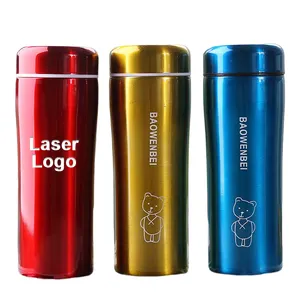 Custom High Quality Stainless Steel Vacuum Flask Water Bottle Add Advertising thermo vacuum flask with Laser Logo