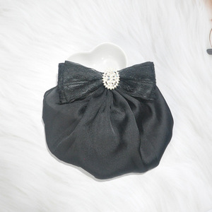Niñas arco Barrette elegante Floral oficial señora pinza de pelo cubierta red tul Bowknot mujeres Hairgrip diadema redecilla - Product Image 3