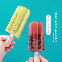 Moule à glaces 4 cavités en PP avec couvercle, facile à démouler, pour glaces maison et pâtisseries pour enfants