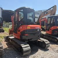 Excavatrice Kubota U55-4 d'occasion en bon état, faible nombre d'heures, hydraulique d'origine, excavatrice sur chenilles Kubota U55-4 à vendre