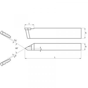 FERVI - BRFE12RP Herramienta con punta de carburo para rosca externa-EAN 8012667007560 ABRASIVOS BRAISED AND BARS - Product Image 1