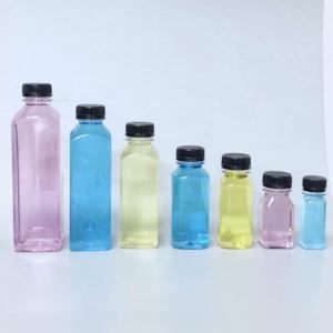 Thân Thiện Với Môi <span class=keywords><strong>100Ml</strong></span> 250Ml 300Ml 350Ml 400Ml 500Ml Vuông Trong Suốt <span class=keywords><strong>Pet</strong></span> Chai Nhựa Bao Bì Cho Nước Trái Cây - Product Image 3