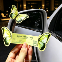 Carte de visite papillon avec code QR, découpe 3D, impression couleur, papier cartonné premium, logo personnalisé, vente en gros