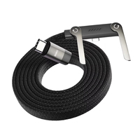 Cable USB C a USB C de 240W con Carga Rápida PD, Cable Trenzado Tipo-C con Soporte para Teléfono Ajustable de 360 Grados Integrado para Laptop y Teléfono