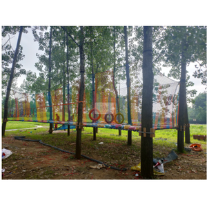 Red de Escalada de Ganchillo para Parques Infantiles al Aire Libre, Diseño Nuevo Personalizado al por Mayor, con Tubo Galvanizado y Cuerda de Navegación, Circuito de Cuerdas Arcoíris - Product Image 5