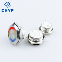 Interrupteur à bouton-poussoir en acier inoxydable 12mm 16mm 19mm 22mm, momentané à réinitialisation automatique, étanche avec LED pour panneau tactile d'ascenseur