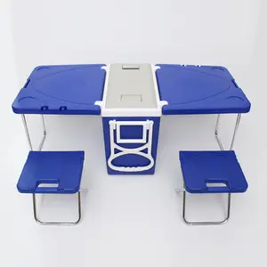 Outing Incubator Cold Storage Convenient Foldable Picnic Table and Chairs Dining Table Set Ningbo Traditional Home Car Outdoor