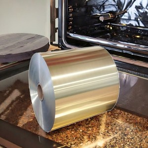 Papel de Aluminio <span class=keywords><strong>Jumbo</strong></span> de 12-15 Micras con Impresión Personalizada, Recubierto en Color Dorado, de Grado Alimenticio, Apto para <span class=keywords><strong>Microondas</strong></span>, para Tomate y Chocolate - Product Image 4