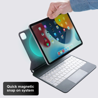 Casing Keyboard magnetik mengambang, sarung HP kulit PU untuk iPad Pro 12.9 11 "Air5 10.9BT Keyboard