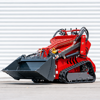 Mini-chargeuse compacte à deux cylindres, moteur homologué CE EPA, avec godet hydraulique pour travaux de jardinage, d'agriculture et d'aménagement paysager