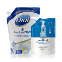 Emballage de liquide à vaisselle en poudre de savon à lessive recyclé personnalisé de 500ml 1l Sacs de recharge pour lavage Sac à bec verseur pour détergent