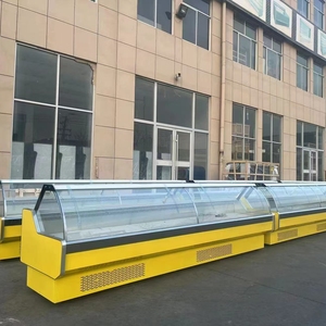 Deli cửa kính Máy làm lạnh tủ đông làm mát tủ lạnh Thiết bị bán thịt mở cửa tươi thịt hiển thị mát Showcase - Product Image 4
