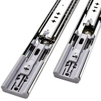 Glissières de tiroir industrielles SNEIDA SND0053-ZN à fermeture douce et extension complète, 53 mm, 120 kg, à roulement à billes, en acier Q235, pour usage intensif en extérieur