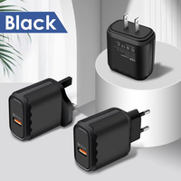 Chargeur de téléphone portable à motif écossais en dentelle, prix d'usine, bloc de charge USB QC 3.0, adaptateur mural rapide pour téléphone portable, UE, États-Unis, Royaume-Uni