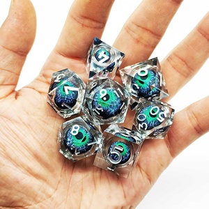 Nouveau jeu de dés mobiles Dragon Eye DND dés RPG 7 pièces avec boîte-cadeau pour les jeux de rôle - Product Image 4