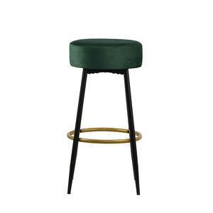 Tabourets de comptoir modernes à dos nu Tabourets de <span class=keywords><strong>bar</strong></span> en velours modernes du milieu du siècle pour îlot de cuisine, <span class=keywords><strong>bar</strong></span> à la maison, vert forêt - Product Image 2