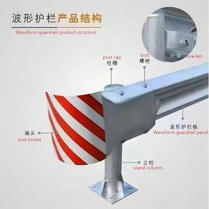 Barriera di Sicurezza Stradale in Acciaio Zincato a Caldo Certificata CE, Guardrail Ondulato a 2 Profili per Autostrade - Product Image 2