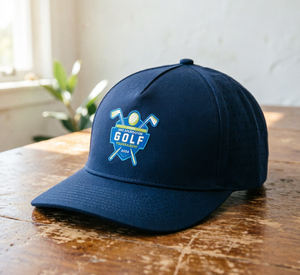 Casquette de golf Navy Performance avec logo personnalisé, résistante à l'eau, visière incurvée, casquettes de baseball - Product Image 6