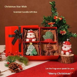 Christmas <b>Candle</b> <b>Gift</b> Box Christmas Tree-Shaped Soybean Mixed Wax High-End Christmas <b>Candles</b> <b>Gift</b> Souvenir - Product Image 1