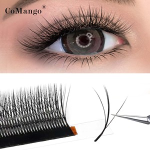 Pestañas Postizas CoMango 3D W+ con Forma de Triple Punta, Extensiones de Pestañas Negras con Forma de W, Súper Suaves - Product Image 1