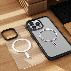 Nueva Funda Magnética Transparente de Acrílico <span class=keywords><strong>CK</strong></span> de Alta Calidad y Grosor para iPhone 17 Pro Max, Carga Inalámbrica, Cubierta Trasera Desmontable - Product Image 5
