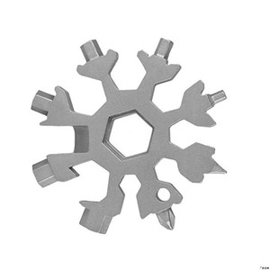 Work Record Snowflake Wrench Keychain Cr-V Steel 8-Sided Multi-Tool Portable Universal - Product Image 2