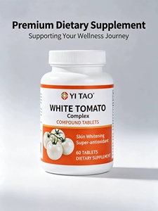 White <b>Tomato</b> Complex Tablets, Skin Whitening Supplement with Super Antioxidant, <b>Supports</b> Bright & Even Skin Tone, 60 Tablets. - Product Image 3
