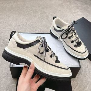 Black and <b>White</b> Retro Sports <b>Shoes</b> with Genuine Leather Upper Anti-Slip Outsole Breathable Design for Casual Walking - Product Image 3