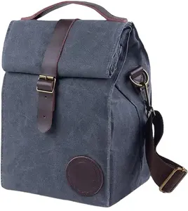 Borsa frigo da pranzo per adulti con Tote in tela cerata isolata personalizzata