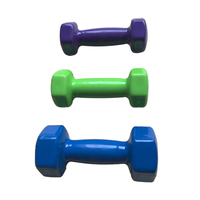 Ensemble d'haltères hexagonaux de gymnastique enduits de vinyle pour femmes de 2kg 3kg 10kg haltères libres en néoprène marron
