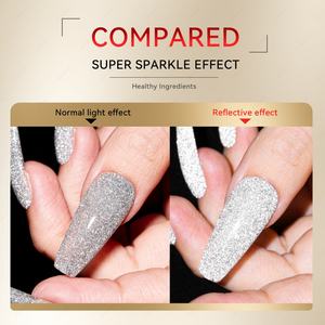 Esmalte de Uñas Reflectante JTING Negro, Rojo, Dorado y Plateado, Esmalte de Gel Reflectante Disco Clásico en 4 Colores, Diseño de Botella Único - Product Image 4