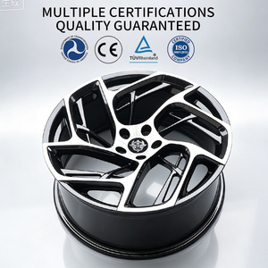 Jantes FLowtone 20 pouces certifiées, finition noire usinée, en alliage d'aluminium, adaptées aux voitures de course avec PCD 5x112 5x114.3 - Product Image 4