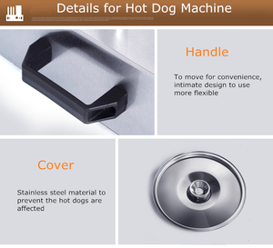 Vendita calda pane Steamer Warmer automatico salsiccia Grill Machine Commercial Hot <span class=keywords><strong>Dog</strong></span> Maker Electric Hotdog Roller CE - Product Image 3