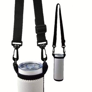 Vaso Térmico Recto de Neopreno de 20oz, Venta al por Mayor de Fábrica, Sublimación Blanca con Asa Negra, Tazas para el Regreso a Clases - Product Image 2