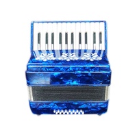 Accordéon chromatique SEASOUND OEM, instrument à 25 touches, 16 basses, clavier en celluloïd bleu, modèle JP2516