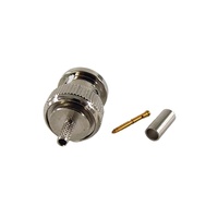 Connecteur coaxial RF BNC mâle 1.5C-2V pour câble de sertissage CCTV, terminal, câble d'antenne audio en laiton, étanche
