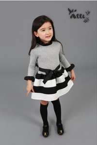 Venta al por Mayor en Línea, Ropa de Verano para Niños, Vestido Informal de Manga Larga con Rayas para Niñas, de Proveedor Chino - Product Image 2