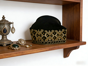 Élégante casquette en soie pour homme, style Gobi, traditionnelle nigériane, faite à la main, respirante, écologique, pour festivals culturels et religieux - Product Image 3