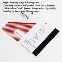 Kartu Kunci Hotel Motel RFID NFC Tanpa Kontak dengan Kode QR Magnetik PVC Kustom Grosir untuk Pembayaran Kartu Bisnis yang Aman